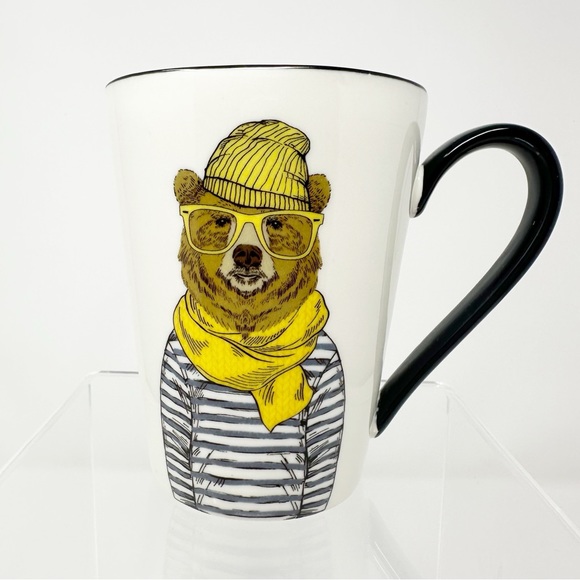 SIGNATURE HOUSEWARES HIPSTER ANIMAL‎ BEAR COFFEE MUG - Picture 1 of 7